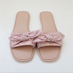 Kate Spade pink polka dot bow flats